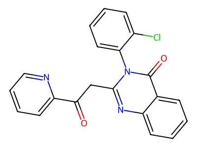 4(3H)-Quinazolinone, 3-(2-chlorophenyl)-2-(2-oxo-2-(2-pyridinyl)ethyl)- structure