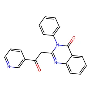 4(3H)-Quinazolinone, 2-(2-oxo-2-(3-pyridinyl)ethyl)-3-phenyl- structure