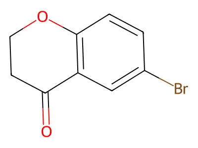 6-bromo-3,4-dihydro-2H-1-benzopyran-4-one structure