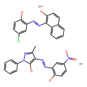 Chromate(1-), (1-((5-chloro-2-(hydroxy-kappaO)phenyl)azo-kappaN1)-2-naphthalenolato(2-)-kappaO)(2,4-dihydro-4-((2-(hydroxy-kappaO)-5-nitrophenyl)azo-kappaN1)-5-methyl-2-phenyl-3H-pyrazol-3-onato(2-)-kappaO3)-, hydrogen structure