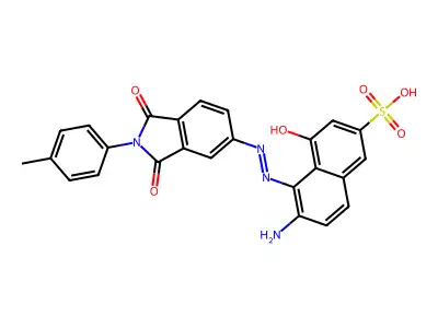 2-Naphthalenesulfonicacid,6-amino-5-[2-[2,3-dihydro-2-(4-methylphenyl)-1,3-dioxo-1H-isoindol-5-yl]diazenyl]-4-hydroxy- structure