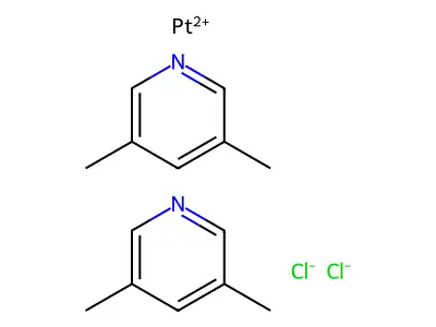 cis-Dichlorobis(3,5-dimethylpyridine)platinum structure