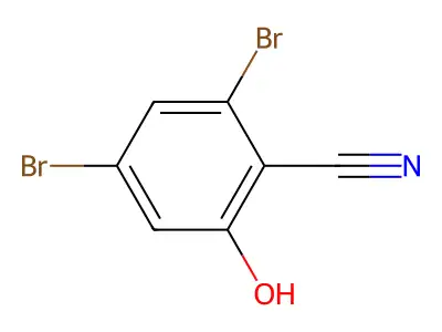 2,4-Dibromo-6-hydroxybenzonitrile structure