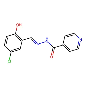 N'-(5-chloro-2-hydroxybenzylidene)isonicotinohydrazide structure