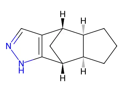 1,4,4a,5,6,7,7a,8-Octahydro-4,8-methanocyclopenta(f)indazole structure