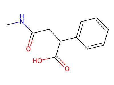 Benzeneacetic acid, alpha-(2-(methylamino)-2-oxoethyl)- structure