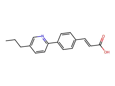 3-[4-(5-Propylpyridin-2-yl)phenyl]prop-2-enoic acid structure