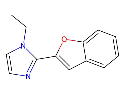2-(benzofuran-2-yl)-1-ethyl-1H-imidazole structure