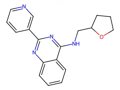 N-(oxolan-2-ylmethyl)-2-pyridin-3-ylquinazolin-4-amine structure