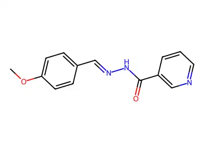 N'-[(E)-(4-methoxyphenyl)methylidene]pyridine-3-carbohydrazide structure