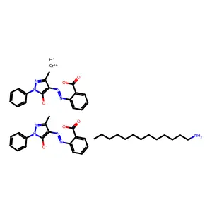 Chromate(1-), bis(2-(2-(4,5-dihydro-3-methyl-5-(oxo-kappaO)-1-phenyl-1H-pyrazol-4-yl)diazenyl-kappaN1)benzoato(2-)-kappaO)-, hydrogen, compd. with 1-tridecanamine (1:1:1) structure