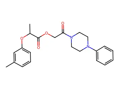 [2-Oxo-2-(4-phenylpiperazin-1-yl)ethyl] 2-(3-methylphenoxy)propanoate structure