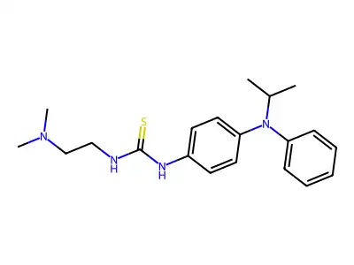 1-[2-(dimethylamino)ethyl]-3-[4-(N-propan-2-ylanilino)phenyl]thiourea structure