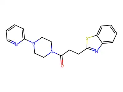 3-(1,3-Benzothiazol-2-yl)-1-[4-(pyridin-2-yl)piperazin-1-yl]propan-1-one structure
