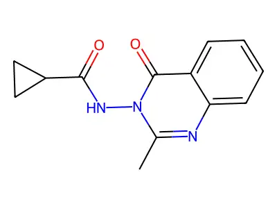 N-(2-methyl-4-oxoquinazolin-3-yl)cyclopropanecarboxamide structure