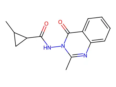 2-Methyl-N-(2-methyl-4-oxoquinazolin-3(4H)-yl)cyclopropanecarboxamide structure