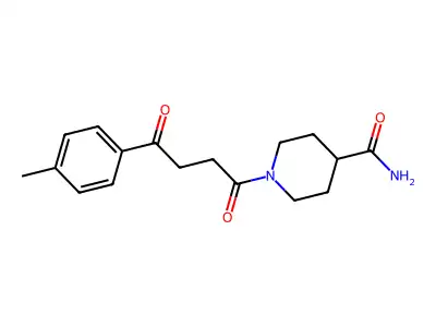 1-[4-(4-Methylphenyl)-4-oxobutanoyl]piperidine-4-carboxamide structure