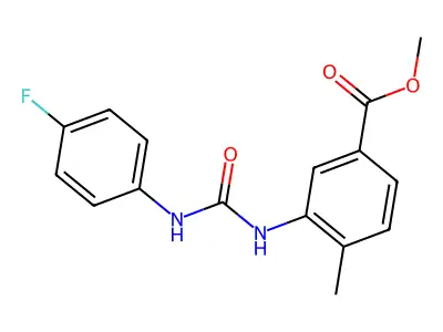 Methyl 3-{[(4-fluorophenyl)carbamoyl]amino}-4-methylbenzoate structure