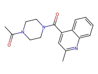 1-[4-(2-Methylquinoline-4-carbonyl)piperazin-1-yl]ethanone structure
