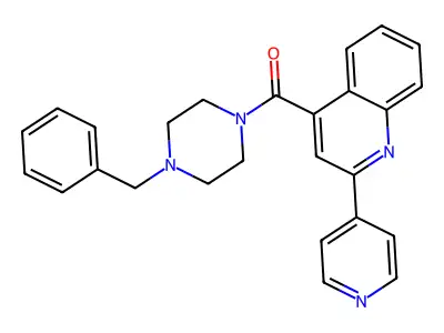 4-(4-Benzylpiperazine-1-carbonyl)-2-(pyridin-4-yl)quinoline structure