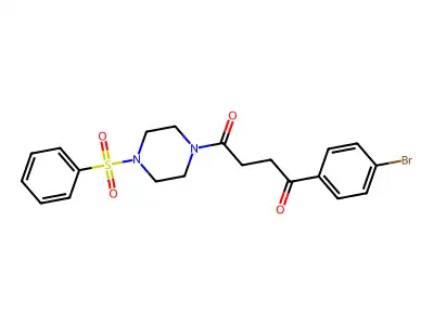 1-[4-(Benzenesulfonyl)piperazin-1-yl]-4-(4-bromophenyl)butane-1,4-dione structure