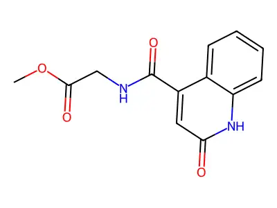 Methyl 2-[(2-oxo-1,2-dihydroquinolin-4-yl)formamido]acetate structure