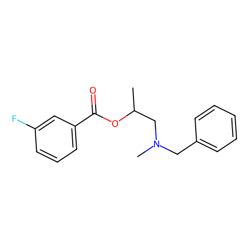 1-[Benzyl(methyl)amino]propan-2-yl 3-fluorobenzoate structure