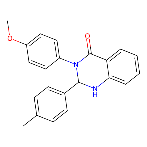 2-(4-Methylphenyl)-3-(4-methoxyphenyl)-dihydro-4(1H)quinazolinone structure