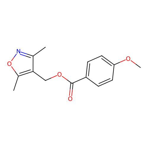 (3,5-Dimethyl-1,2-oxazol-4-yl)methyl 4-methoxybenzoate structure