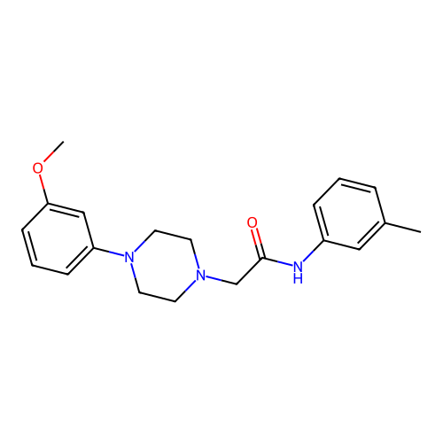 2-[4-(3-methoxyphenyl)piperazin-1-yl]-N-(3-methylphenyl)acetamide structure