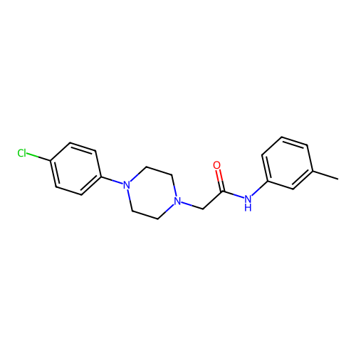 2-[4-(4-chlorophenyl)piperazin-1-yl]-N-(3-methylphenyl)acetamide structure