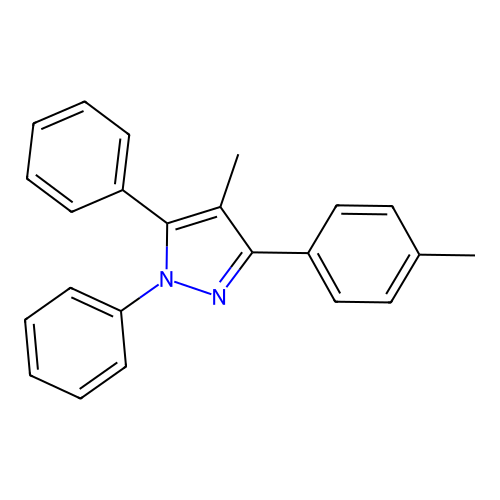 1H-Pyrazole, 4-methyl-3-(4-methylphenyl)-1,5-diphenyl- structure
