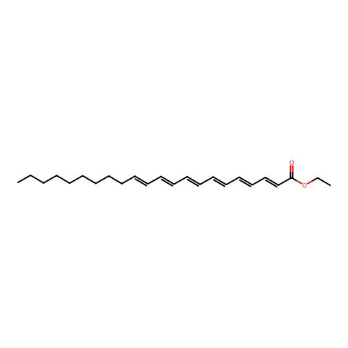 ethyl (2E,4E,6E,8E,10E,12E)-docosa-2,4,6,8,10,12-hexaenoate structure