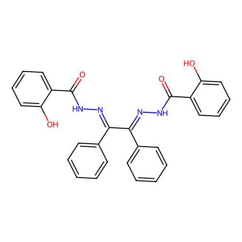 Diphenylglyoxal bis(2-hydroxybenzoyl hydrazone) structure