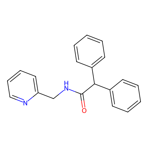 2,2-diphenyl-N-(2-pyridylmethyl)acetamide structure