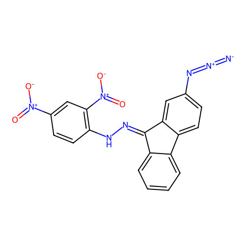 2-Azido-9H-fluorene-9-one (2,4-dinitrophenyl)hydrazone structure