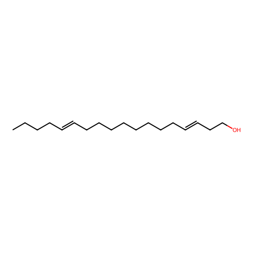 Octadeca-3,13-dien-1-ol structure