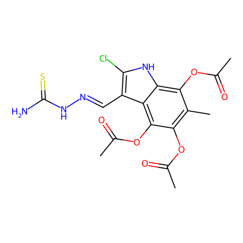[(3Z)-4,5-diacetyloxy-3-[(2-carbamothioylhydrazinyl)methylid structure