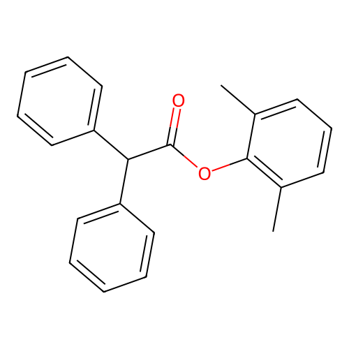 2,2-Diphenylacetic acid (2,6-dimethylphenyl) ester structure