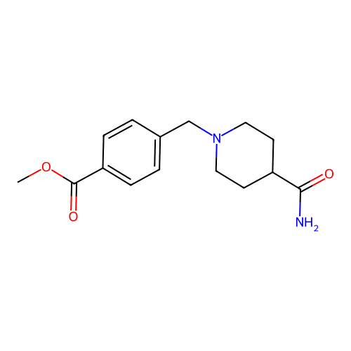Methyl 4-((4-Carbamoylpiperidin-1-yl)methyl)benzoate structure