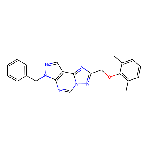 (7-BENZYL-7H-PYRAZOLO[4,3-E][1,2,4]TRIAZOLO[1,5-C]PYRIMIDIN-2-YL)METHYL (2,6-DIMETHYLPHENYL) ETHER structure