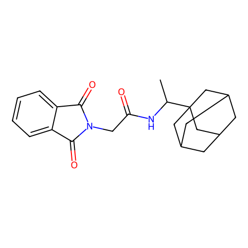 2-(1,3-dioxo-1,3-dihydro-2H-isoindol-2-yl)-N-[1-(tricyclo[3.3.1.1~3,7~]dec-1-yl)ethyl]acetamide structure