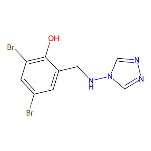 2,4-dibromo-6-[(4H-1,2,4-triazol-4-ylamino)methyl]phenol structure