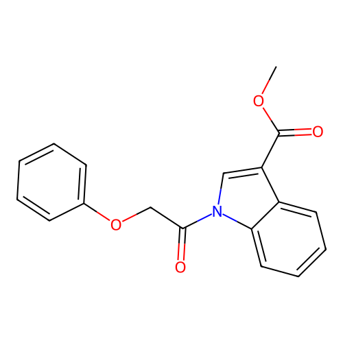 methyl 1-(phenoxyacetyl)-1H-indole-3-carboxylate structure
