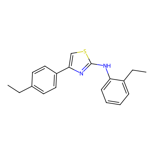 N-(2-ethylphenyl)-4-(4-ethylphenyl)-1,3-thiazol-2-amine structure
