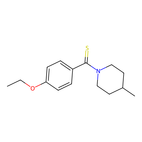 (4-Ethoxyphenyl)(4-methylpiperidin-1-yl)methanethione structure