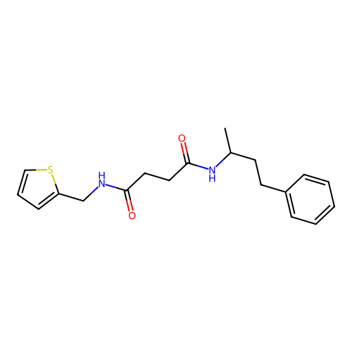 N-(4-phenylbutan-2-yl)-N'-(thiophen-2-ylmethyl)butanediamide structure