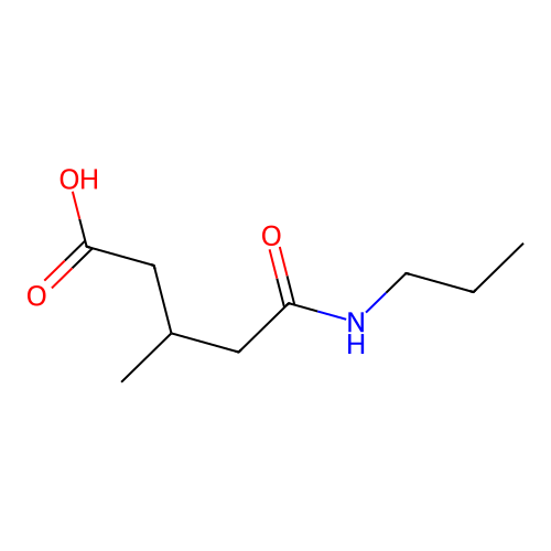 3-Methyl-5-oxo-5-(propylamino)pentanoic acid structure