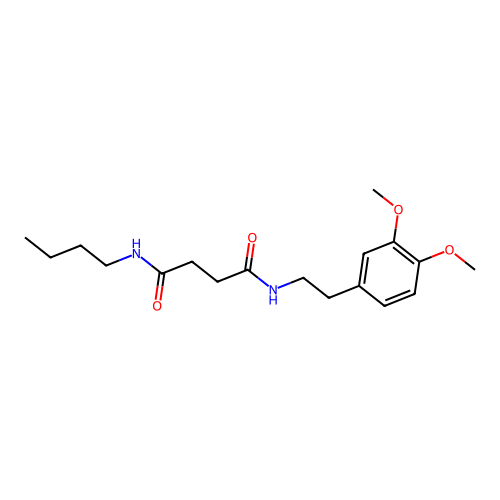 N-butyl-N'-[2-(3,4-dimethoxyphenyl)ethyl]butanediamide structure