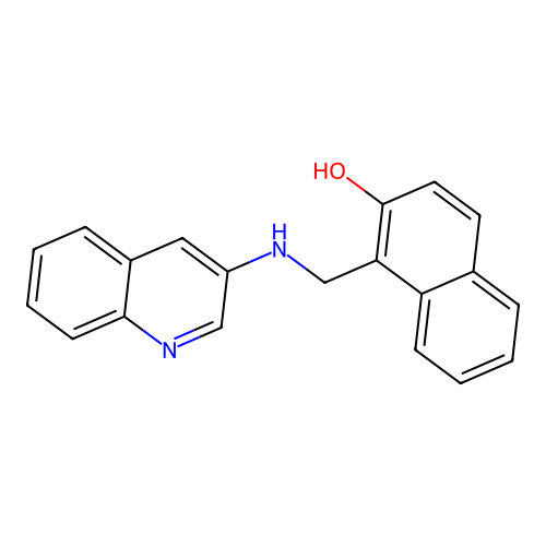 1-(Quinolin-3-ylaminomethyl)-naphthalen-2-ol structure
